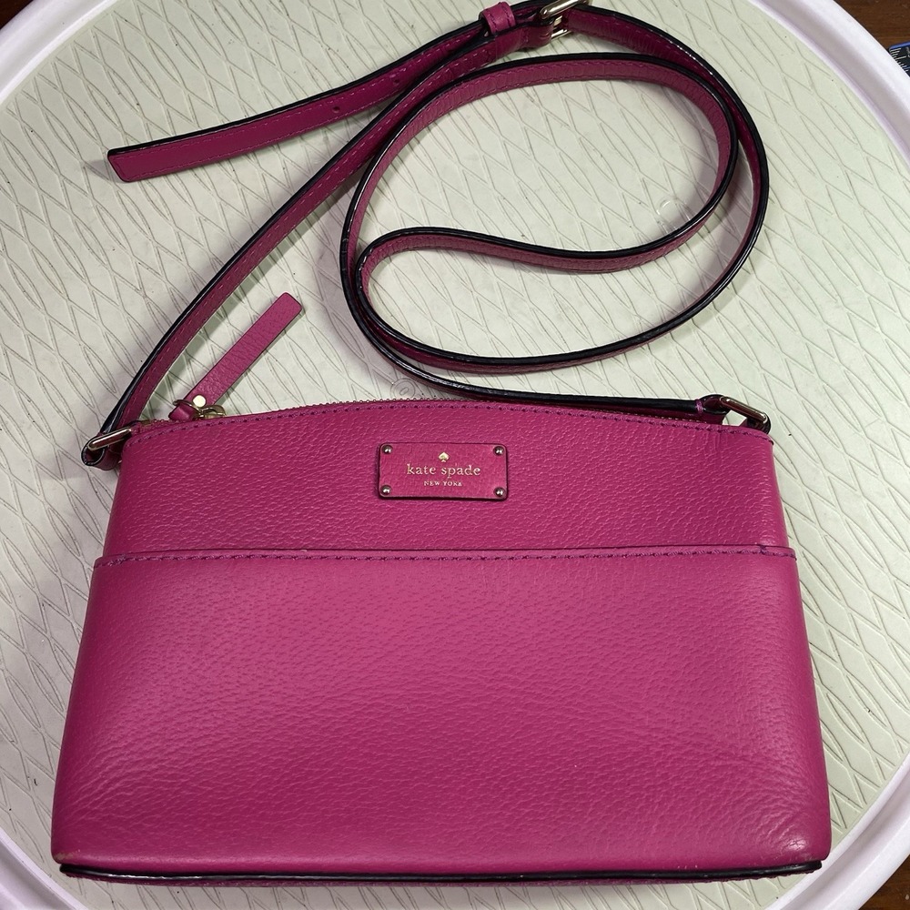 Kate Spade New York Grove Street Millie Womens Leather Handbag Purse Hot Pink